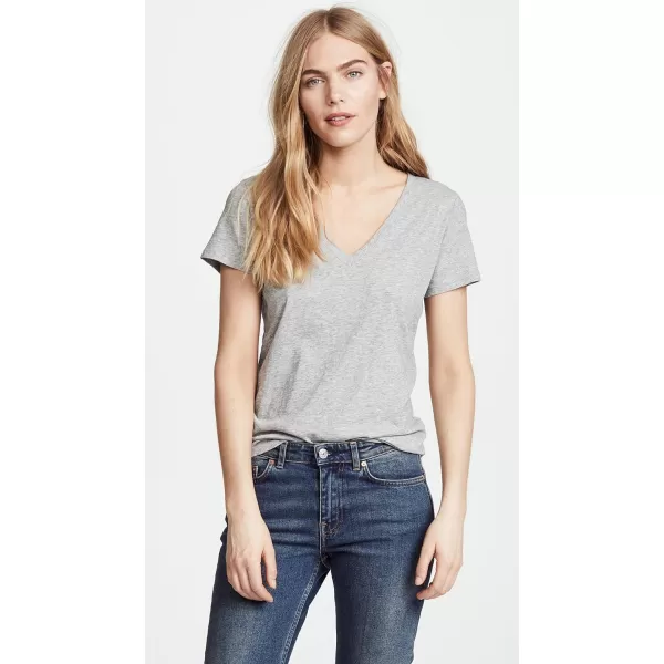 Vince Womens Essential VNeckH Grey