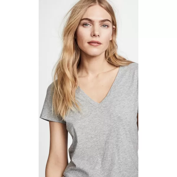 Vince Womens Essential VNeckH Grey