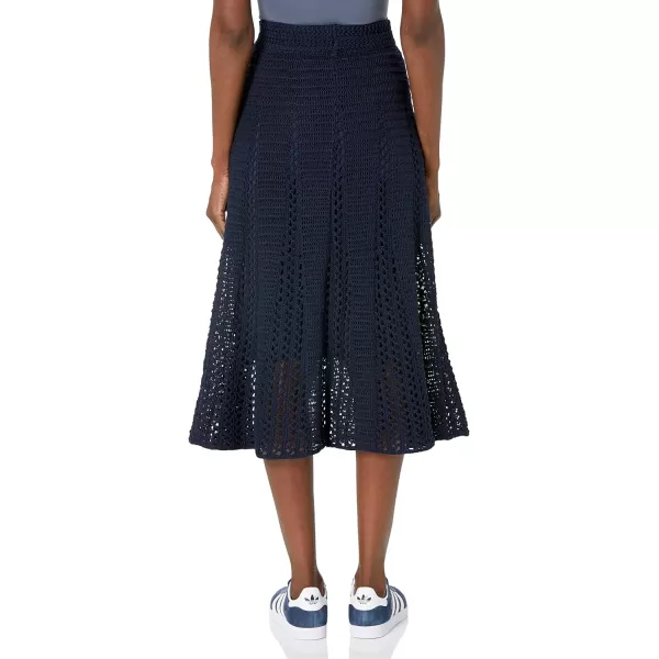 Vince Womens Godet Crochet SkirtNavy