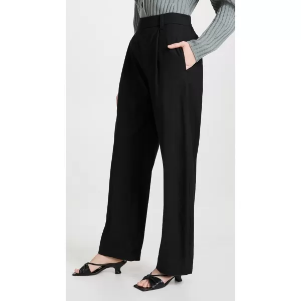 Vince Womens Pleat Front Pull on PantBlack