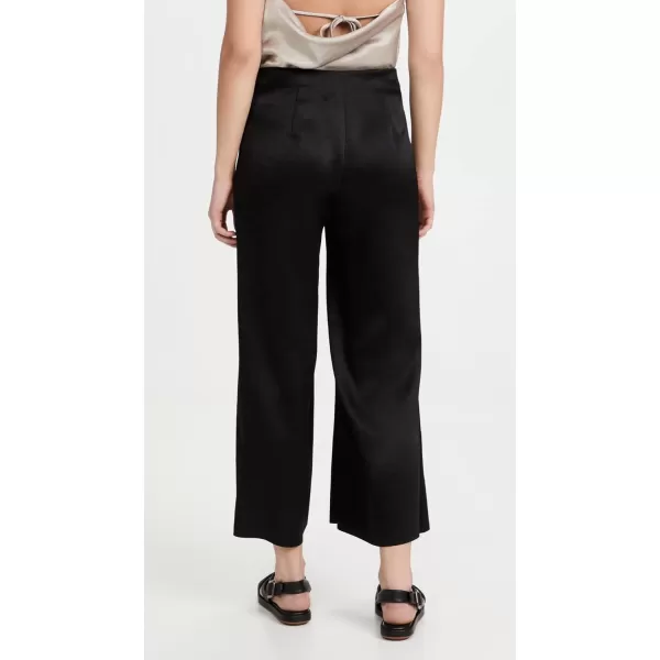 Vince Womens Satin Wide Flair PantBlack