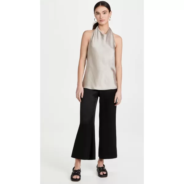 Vince Womens Satin Wide Flair PantBlack