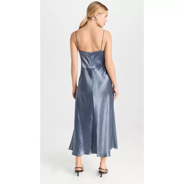 Vince Womens Sheer Panelled Slip DressIris Smoke