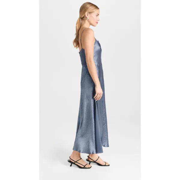 Vince Womens Sheer Panelled Slip DressIris Smoke