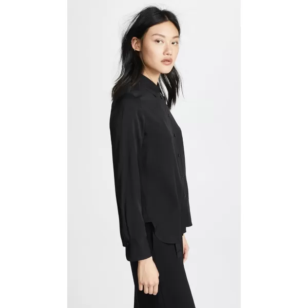 Vince Womens Slim Fitted BlouseBlack