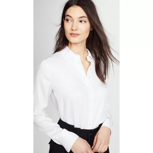 Vince Womens Slim Fitted BlouseOptic White