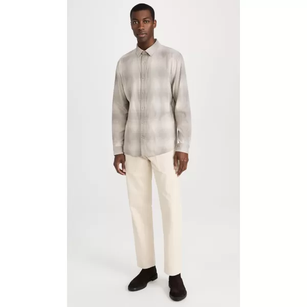 Vince mens Forest Shadow Plaid LSStone BeachDune Grey