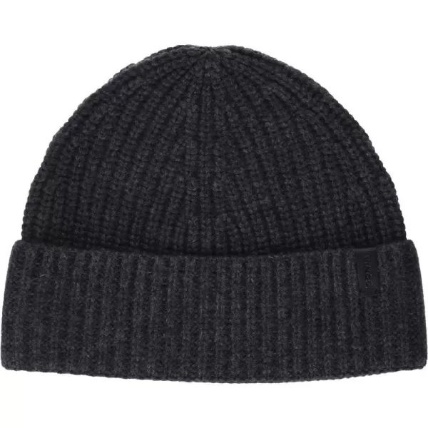 Vince Mens Cashmere Blend Shaker Stitch Knit HatCharcoal