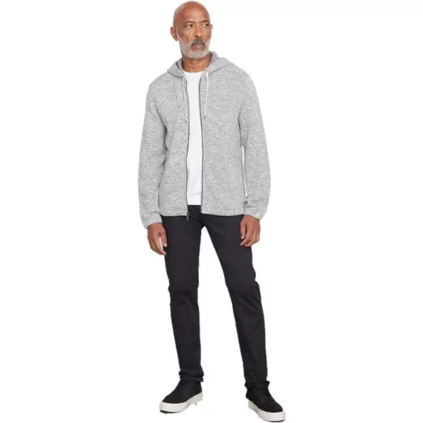 Vince Mens Slub Popover HoodieBlackOff White