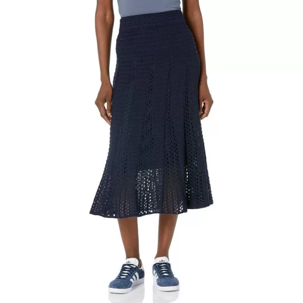 Vince Womens Godet Crochet SkirtNavy