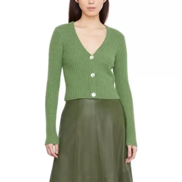 Vince Womens Ribbed Button Front CardiganH Dill