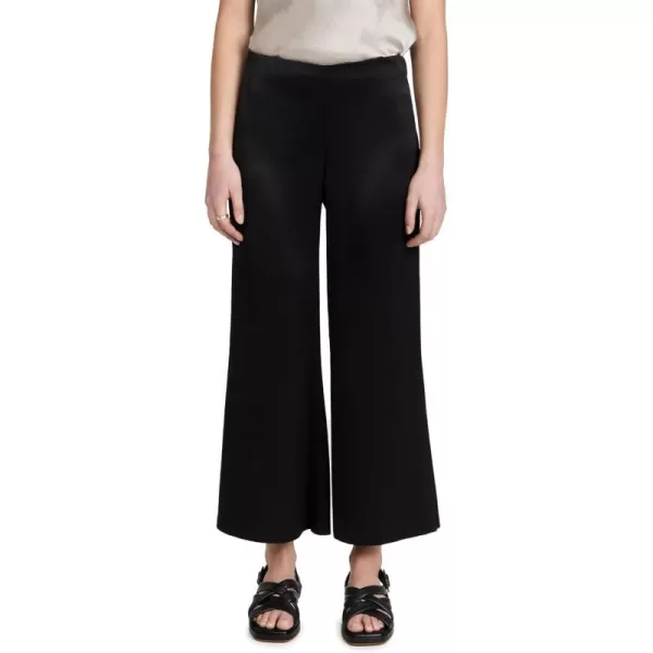 Vince Womens Satin Wide Flair PantBlack