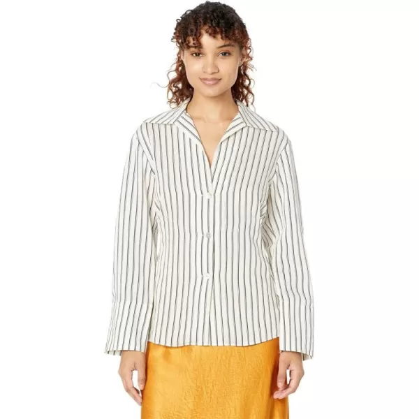 Vince Womens Shaped LS BlouseCream