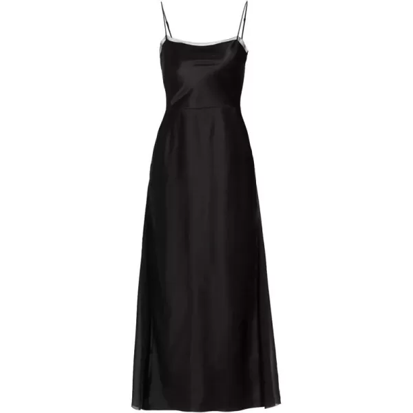 Vince Womens Sheer Panelled Slip DressBlack