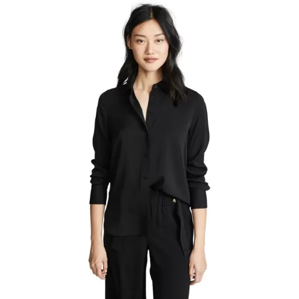 Vince Womens Slim Fitted BlouseBlack