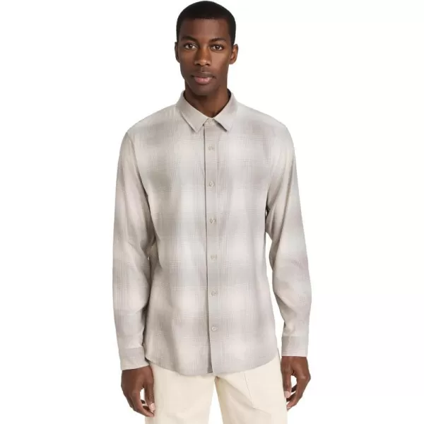 Vince mens Forest Shadow Plaid LSStone BeachDune Grey