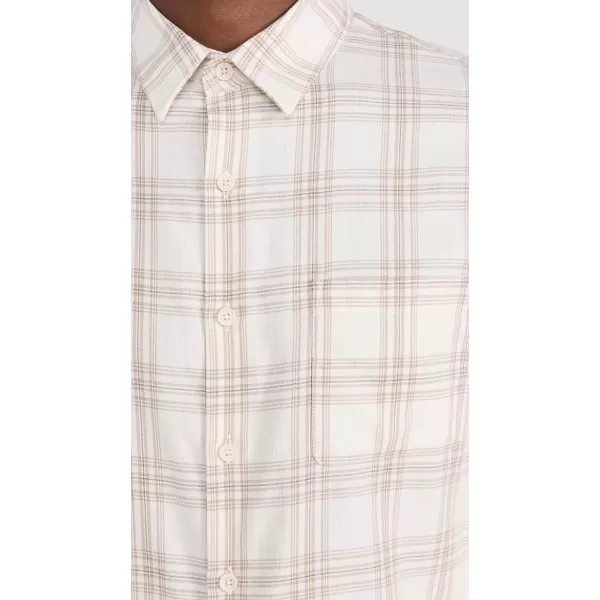 Vince Mens Castello Plaid ShirtH DoveEarthenware