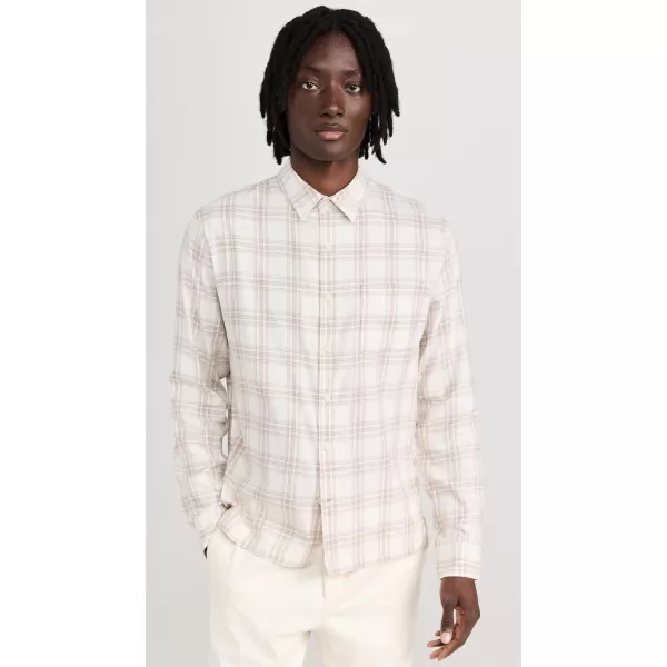 Vince Mens Castello Plaid ShirtH DoveEarthenware