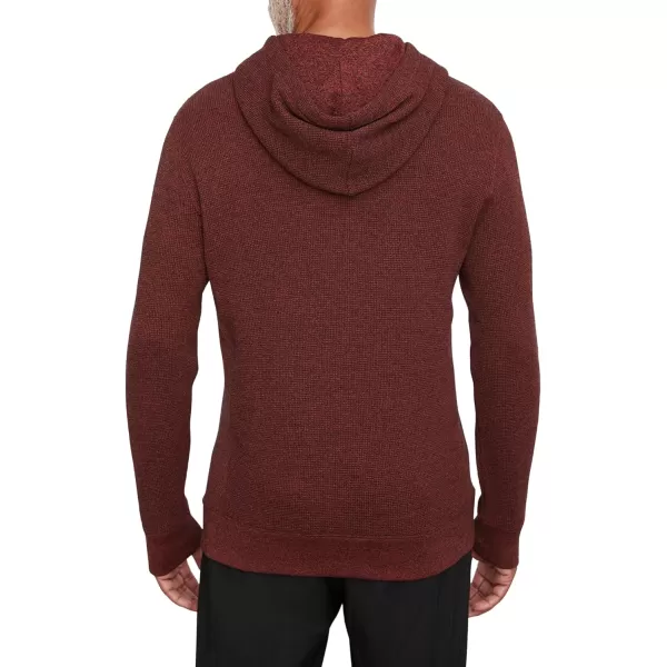 Vince Mens Mouline Thermal HoodieVermillionBlack