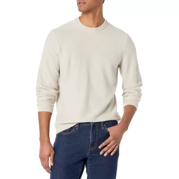 Vince Mens Boiled Cashmere Long Sleeve CrewDesert Sand