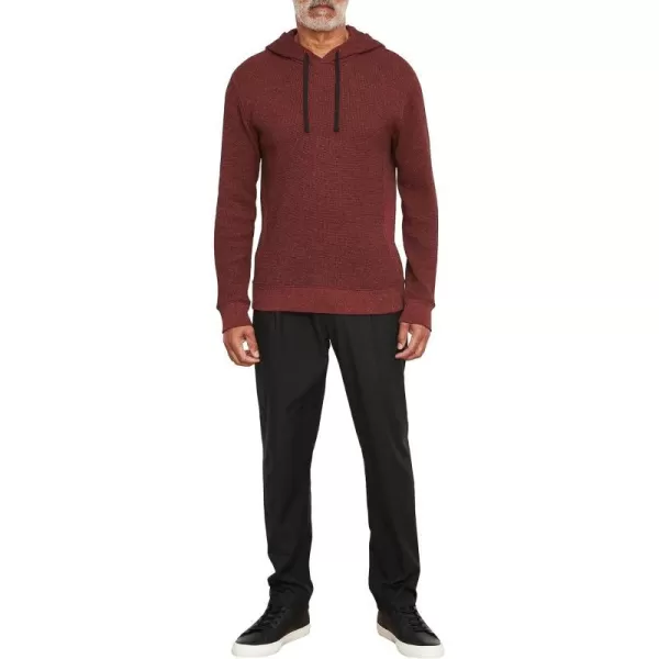 Vince Mens Mouline Thermal HoodieVermillionBlack