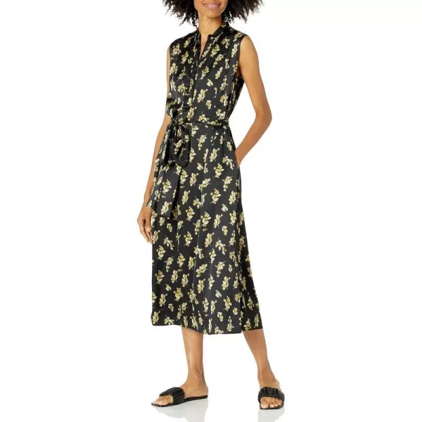 Vince Womens Dandelion Popover DressBlackBalm