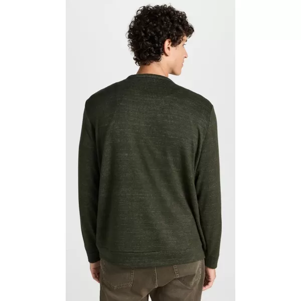 Vince Mens Drapey Rayon LS CrewH Moss Green