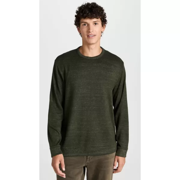 Vince Mens Drapey Rayon LS CrewH Moss Green