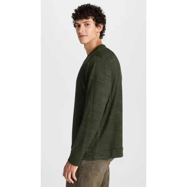 Vince Mens Drapey Rayon LS CrewH Moss Green