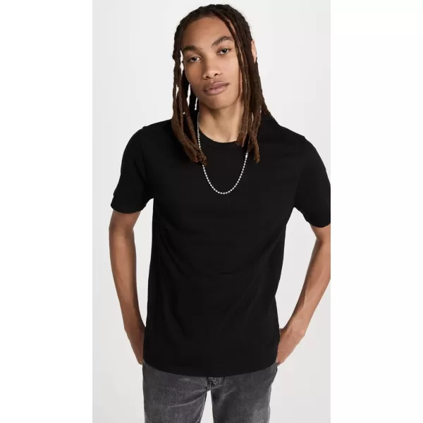 Vince Mens Garment Dye SS CrewTrue Black