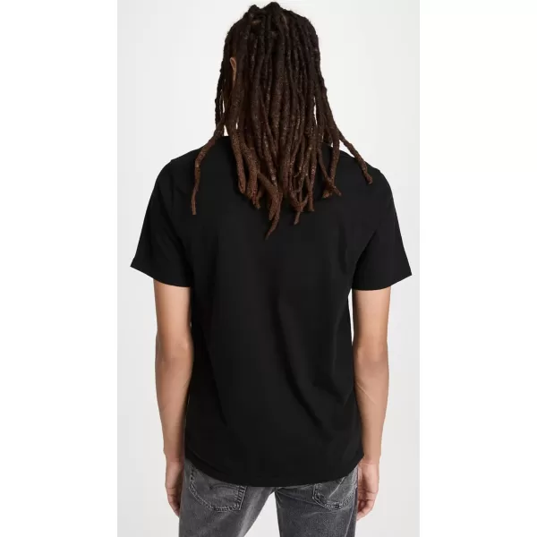 Vince Mens Garment Dye SS CrewTrue Black