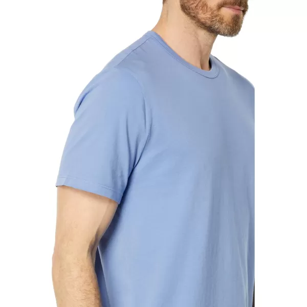 Vince Mens Garment Dye SS CrewWashed Periwinkle