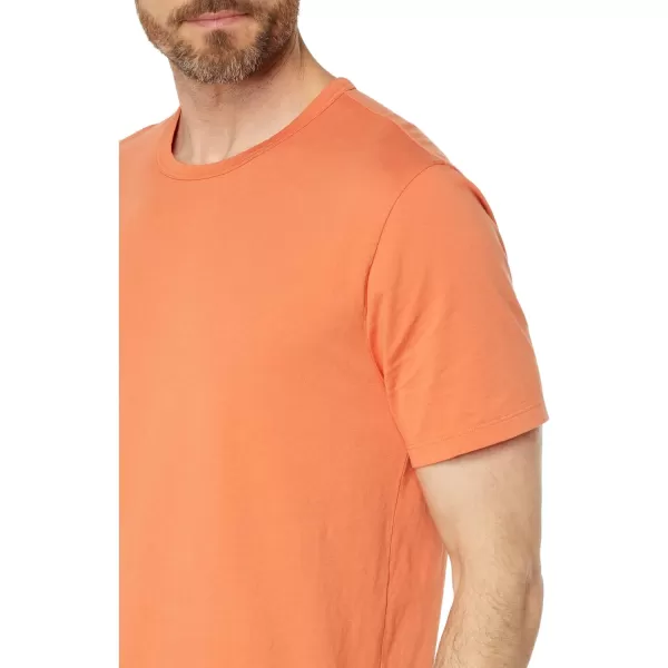 Vince Mens Garment Dye SS CrewWashed Sun Coral