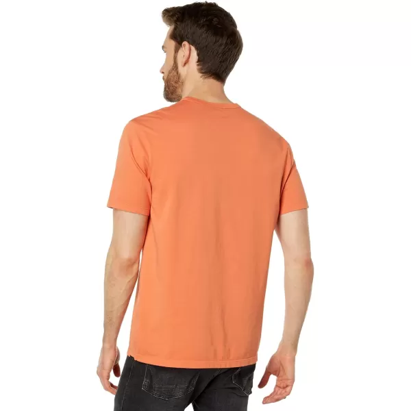 Vince Mens Garment Dye SS CrewWashed Sun Coral