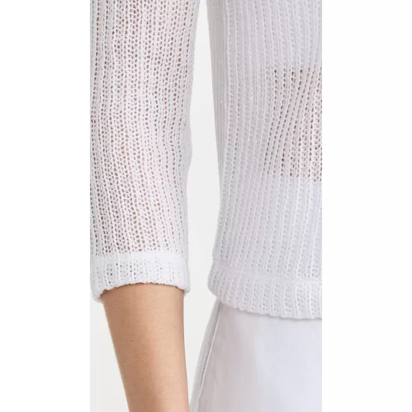 Vince Womens Bracelet Crew SweaterOptic White