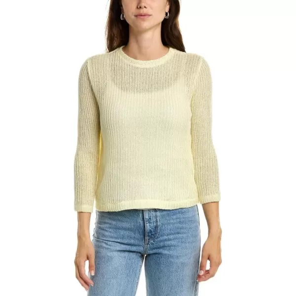 Vince Womens Bracelet Crew SweaterPale Lemon