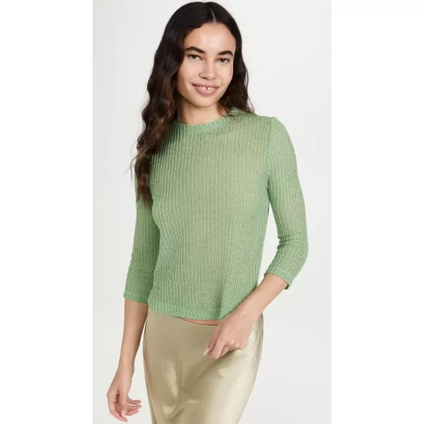 Vince Womens Bracelet Crew SweaterPistachio