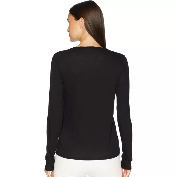 Vince Womens Essential Long Sleeve CrewBlack