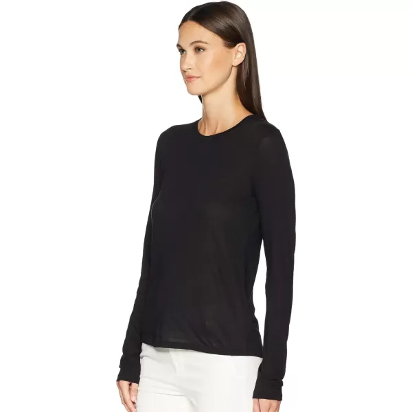 Vince Womens Essential Long Sleeve CrewBlack