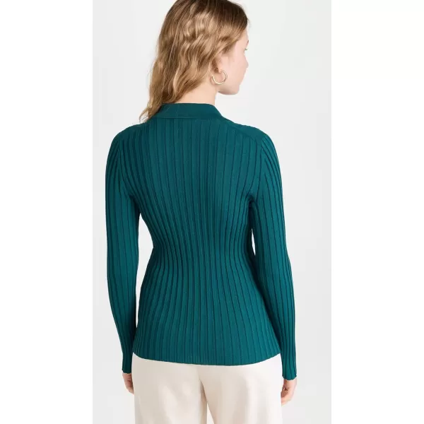 Vince Womens Ribbed Button Up CardiganDk Jade