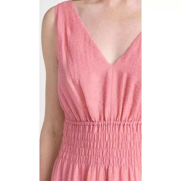 Vince Womens Sleeveless V Neck Smocked DressRosetta