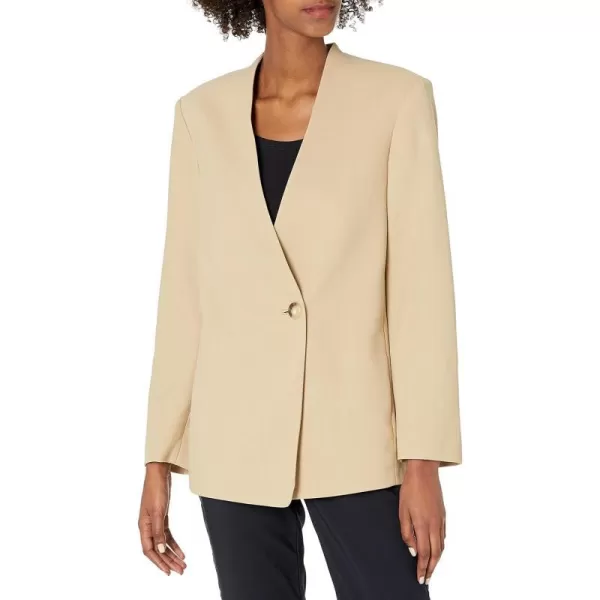 Vince Womens Collarless BlazerStraw