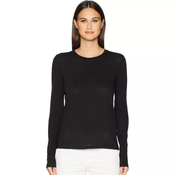 Vince Womens Essential Long Sleeve CrewBlack