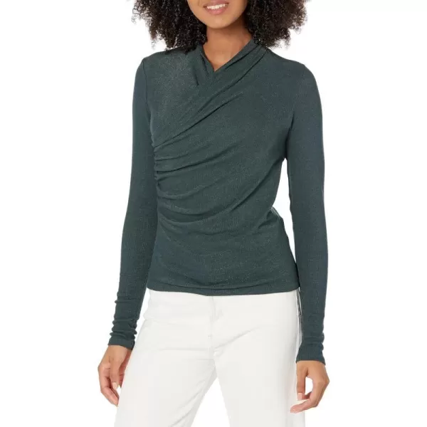 Vince Womens LS Fixed Wrap TopAzurine