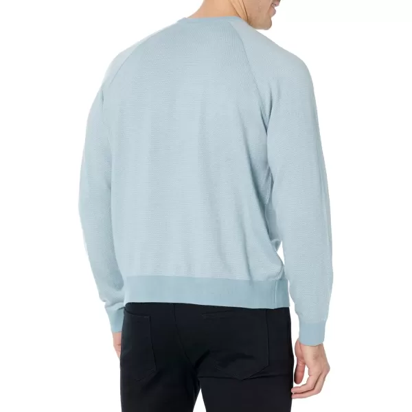 Vince Mens Birdseye Raglan CrewLake BlueDeco Cream