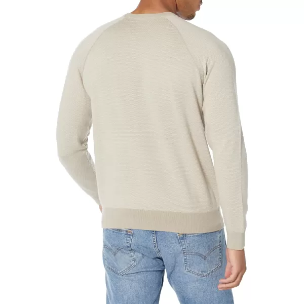 Vince Mens Birdseye Raglan CrewPumice RockPearl