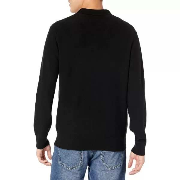 Vince Mens Boiled Cashmere Johnny CollarBlack