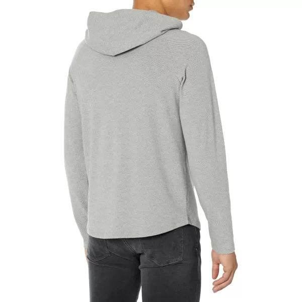 Vince Mens Broken Twill PO HoodieH GreyOff White