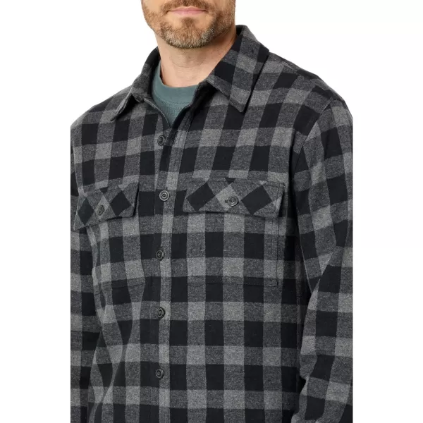 Vince Mens Buffalo Check Button Down ShirtMed H GreyCoastal