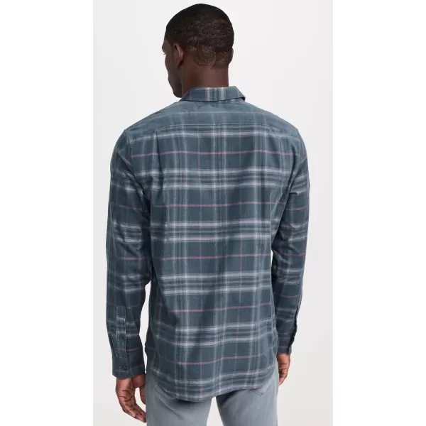 Vince Mens Corduroy Plaid LSIris BlueChalk Pink